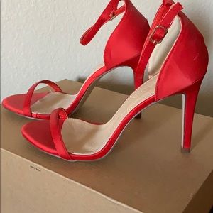 Red straps heels - BRAND NEW